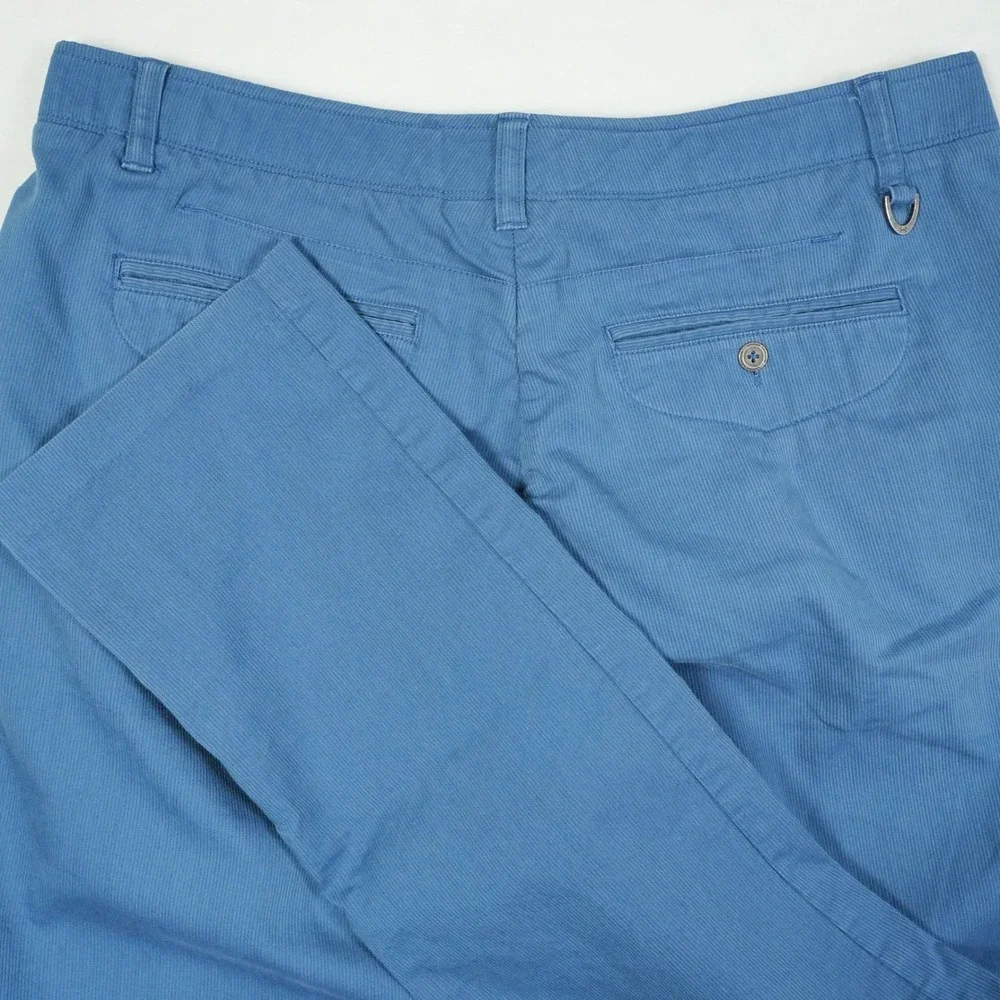 Under‎ Armour Men's Blue Chino Golf Pants Actual Size 36x32 Flat Front UA Tech